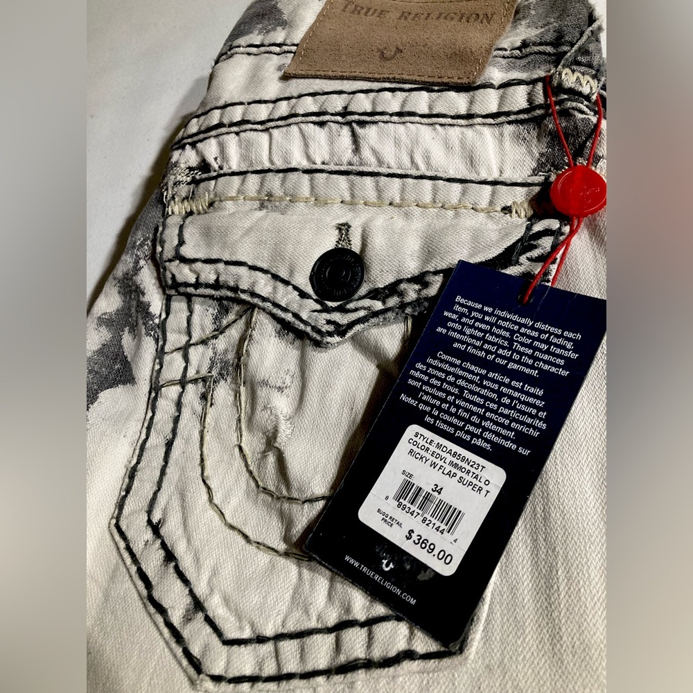 SOLD! NWT! Rare! Ricky Super T in “IMMORTAL OUTSIDER” wash 34x34 True Religion
